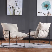 Meubles minimalistes Wabi-Sabi, canapé blanc, fauteuil de salon, fauteuil inclinable Cloud, chaise rembourrée, fauteuil moderne