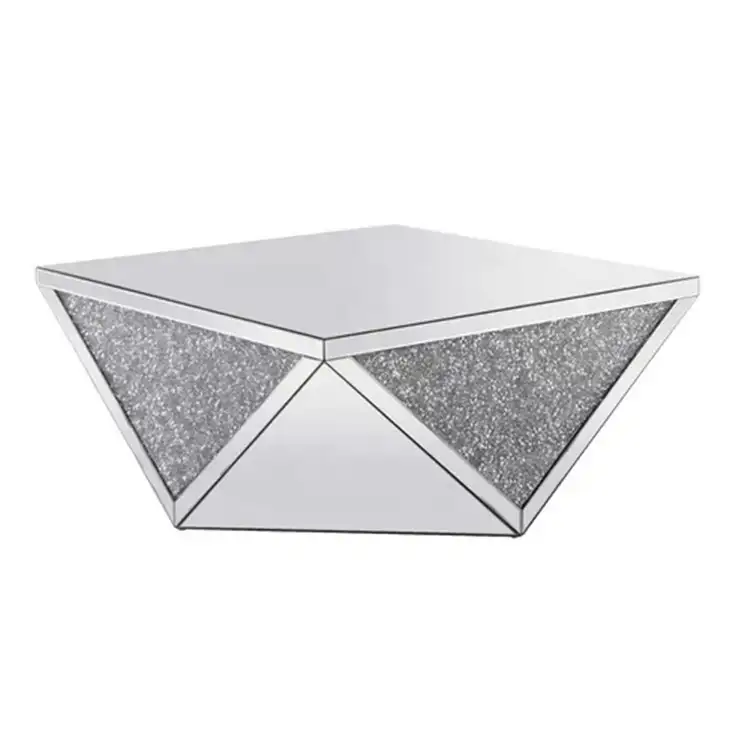 Высококачественный современный легкий роскошный журнальный столик Новый Алмазный чайный столик гостиная диван мебель Серебряный зеркальный стол