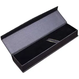 Özelleştirme promosyon karton ucuz kişiselleştirilmiş lüks siyah lüks mıknatıs yastık takı tükenmez kalem kalem hediye kutusu