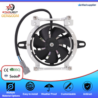 Ventilateur de refroidissement XGS + ventilateur de prise de courant 120 mm/4,72 po pour quad chinois, moto tout-terrain, moto de cross (orange, argent, noir)