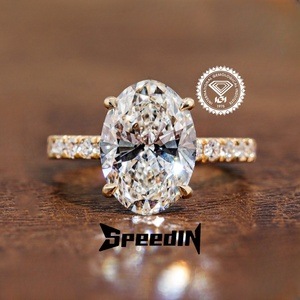 Gia IGI chứng nhận cvd hpht Lab Grown tạo ra Kim Cương 14k 18K vàng rắn vàng trắng Nhẫn đính hôn trang sức cho phụ nữ - Product Image 1