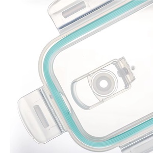 Conteneur alimentaire en verre à clipser de 1040 ml avec couvercle |   Boîte à lunch hermétique pour la préparation des repas, compatible micro-ondes, pour le rangement dans la cuisine - Product Image 5