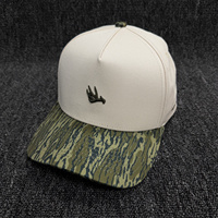 Gorra de Béisbol de 5 Paneles de Alta Calidad con Logotipo Bordado Personalizado, Visera de Camuflaje, Lona de Algodón, Estilo Deportivo, Tipo A-Frame para Correr
