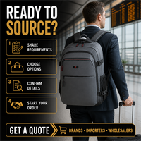 Sac à dos professionnel OEM personnalisé multi-compartiments avec compartiment pour ordinateur portable 15,6 pouces et pochette pour chariot, idéal pour les acheteurs en voyage