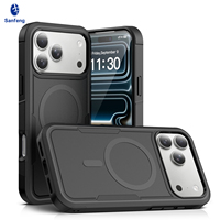 Coque antichoc robuste magnétique pour iPhone 18 17 Pro Max, étui hybride TPU PC, protection personnalisée, vente en gros