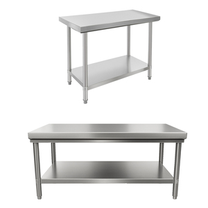 طاولة عمل تجارية عالية الجودة من الفولاذ المقاوم للصدأ 201 304 مقاومة للتآكل وموفرة للمساحة وعالية القوة بسعر الجملة من المصنع - Product Image 4