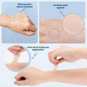 Autocollant de tatouage invisible en silicone durable activé par l'eau, imperméable, longue durée, fin, pour couvrir les cicatrices, les taches de naissance et les boutons d'acné - Product Image 4
