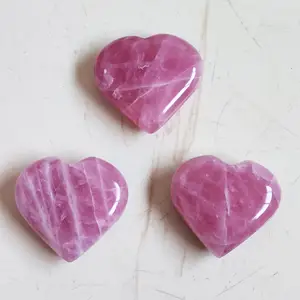 Rose Quart Big Size Gemstone Puffy Heart Wholesale Natural Healing Stone for Meditation & Positive Energy Gemstone Reiki Healing