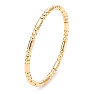 Yilanka Vòng tay đính cườm tối giản mạ vàng 18K Vòng tay hình trụ đính cườm trơn thanh lịch Vòng tay ngọc trai thời trang có thể tùy chỉnh - Product Image 3