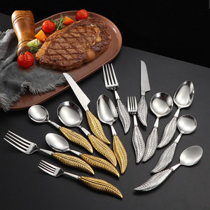Cubertería de Acero Inoxidable 304 con Mango de Cerámica, Cuchillo para Carne/Horquilla/Cuchara de Té, Juego de Postre para Hotel - Product Image 2
