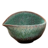 Grand ensemble de bols à matcha en porcelaine à double paroi, cuits au four, motif pastoral, style Dynastie Song, avec brosse à thé et tasse pour le mélange du matcha