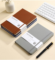 Journal de cahier A5 promotionnel personnalisé couverture rigide en cuir PU avec reliure à sangle style imprimé et couverture en tissu pour journal intime