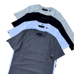 Nouvel Arrivage T-shirt Homme 100% Coton Col Rond Coupe Oversize Style Vintage Délavé Robuste Impression Personnalisée Écologique BD - Product Image 4