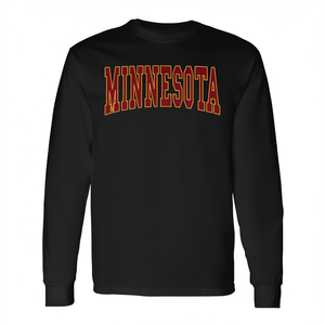 Maglietta classica a maniche lunghe Minnesota Throwback, girocollo unisex per adulti, stampa serigrafica, riunioni degli ex studenti - Product Image 3