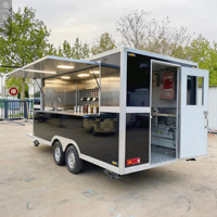 Remorque alimentaire de luxe personnalisée en aluminium, résistante à la rouille, pour la vente de pizzas et de burgers
