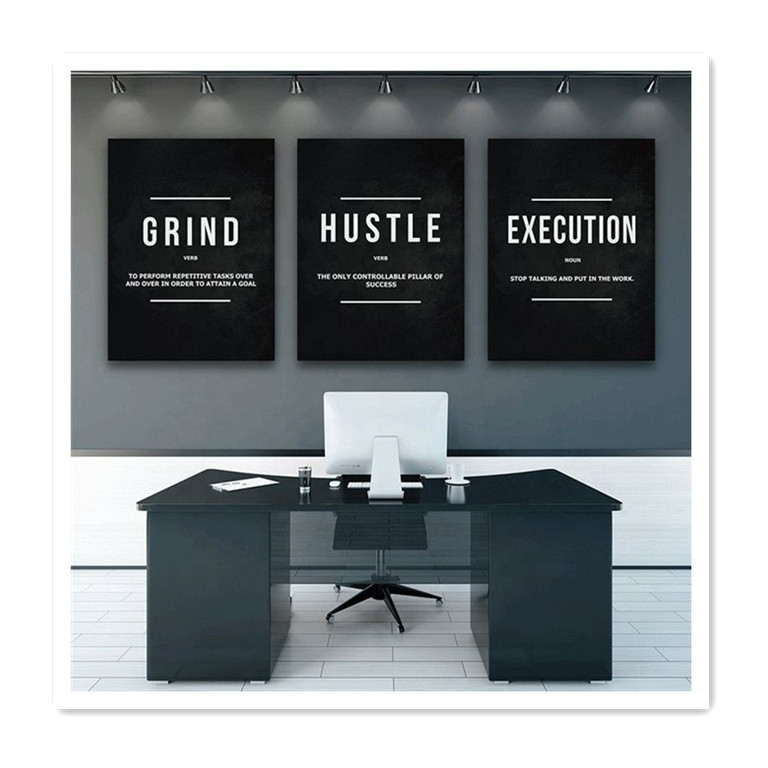 Office Decor Executio Inspirational canvas prints decoration black motivational quote poster wall art