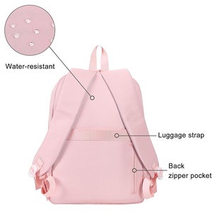 7304 estético <span class=keywords><strong>Kawaii</strong></span> bolsas de libros rosas con lazos de cinta <span class=keywords><strong>para</strong></span> la escuela bolsillo múltiple resistente al agua hermosa chica mochila escolar - Product Image 3