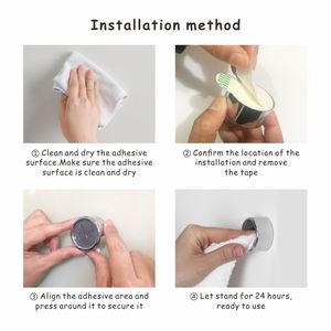 PRODIGY HR20E Crochets ronds adhésifs muraux de haute qualité et écologiques pour serviettes, 2 crochets, outils de cuisine - Product Image 6