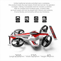 Voiture volante RC 2 en 1, mode terrestre et aérien, quadricoptère 2.4G avec maintien d'altitude, retournement à 360°, lumières LED
