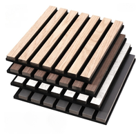 Échantillon de panneaux acoustiques Akupanel en bois courbé, panneaux muraux insonorisants en bois lamellé-collé, panneaux acoustiques en bois tambour