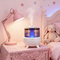 Humidificateur ultrasonique de table 2L à brume froide, veilleuse 7 couleurs, remplissage par le haut, diffuseur d'arômes pour chambre et maison - Meilleures ventes