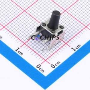 GT-TC101B-H095-L1 Tactile Switch Through hole,6x7.5mm Switch Single Pole Single Throw Round Button 2.5N Right Angle Insert - Product Image 1