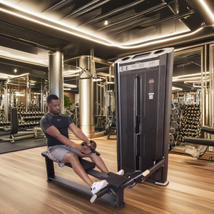 Máquina de gimnasio comercial QLK - L8033A: Máquina de piernas en posición prona de acero para fitness, ideal para gimnasios y estudios, con sistema de carga de placas L8033A P - Product Image 2