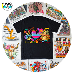 Huaga Fabrikpreis Maßanfertigung für Wärmeübertragung auf Kleidung T-Shirts Digitaldruck Waschbar PET Plastisol Alle Designs - Product Image 2
