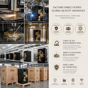 Personnalisable noir luxe coffre-fort velours intérieur plaqué or Accents <span class=keywords><strong>secret</strong></span> fait à la main meubles de maison salle à manger entrée maison Bar Villa - Product Image 6