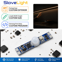 Sensor de Movimiento Infrarrojo PIR Inteligente Slovelight PD02T, DC12V/24V, Distancia Ajustable, 3A, con Rango de Detección de 2m, Venta al Por Mayor