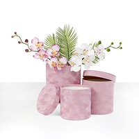 Boîte Cadeau Ronde de Luxe KAKA avec Logo Personnalisé, Boîte Cylindrique en Carton Rose pour Arrangements Floraux et Mariages