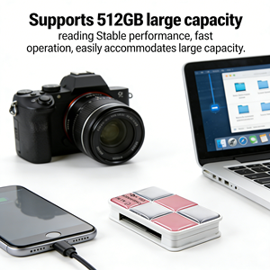 เครื่องอ่านการ์ดความจำ6-in-1แบบสากลอนุกรมเครื่องอ่านการ์ด OTG ภายนอกสำหรับบัส <span class=keywords><strong>SD</strong></span> SDHC <span class=keywords><strong>M2</strong></span> MMC XD CF MP3สำหรับกล้องดิจิตอลเครื่องอ่านการ์ด - Product Image 3