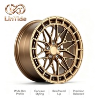 Rines de Aleación Forjada en Bronce Mate Multirradio de 18-24 Pulgadas para Todoterreno, Modificación de Rines para SUV