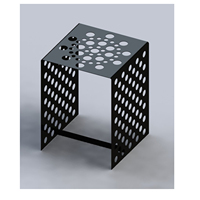 Support de lampe E27 personnalisé en acier inoxydable, boîte pliable en contreplaqué, pièce métallique estampée en U, service de fixation de joints en lamelles
