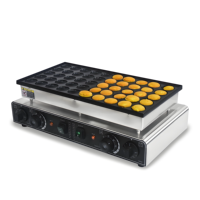 Gaufrier commercial 50 pièces Machine à crêpes et crêpes 1700W Machine à gaufres antiadhésive Mini crêpière électrique