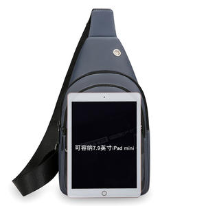 <b>Crossbody</b> Bag <b>Men</b> Oxford Cloth Chest Bag Large Capacity For Leisure Travel Spring 2026 Gray Black Green Blue Letter Pattern - Product Image 1