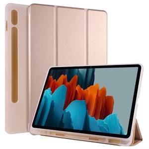 2024 nuovo Design pieghevole Cover posteriore trasparente con portamatite per <span class=keywords><strong>Samsung</strong></span> <span class=keywords><strong>Galaxy</strong></span> <span class=keywords><strong>Tab</strong></span> <span class=keywords><strong>S8</strong></span> <span class=keywords><strong>Plus</strong></span>/S7 <span class=keywords><strong>Plus</strong></span>/S7 FE 12.4 pollici - Product Image 2