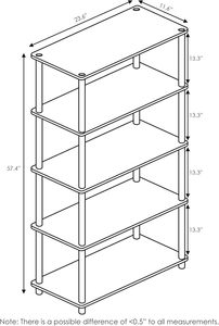 Furinno Turn-N-Tube Tubes ronds à 5 niveaux Étagère polyvalente Stockage automatique de <span class=keywords><strong>cd</strong></span> - Product Image 3
