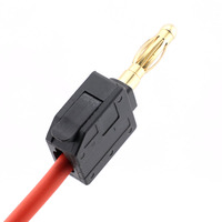 Connecteurs banane à double verrouillage rapide plaqués or noir à courant élevé, pas de 4 mm, pour haut-parleurs et câbles