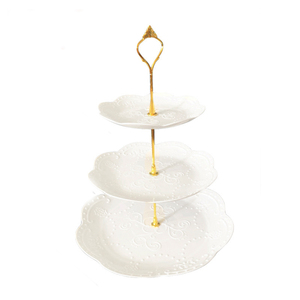 ชั้นวางเค้ก ขนมหวาน จานสามชั้น ถาดผลไม้ ถาดขนมหวาน ถาดขนมหลายชั้น พลาสติก แบบระเบิด สไตล์ยุโรป สำหรับงานแต่งงาน งานเลี้ยง 2 ชิ้น - Product Image 5