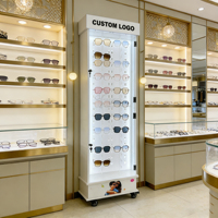 Vente en gros d'usine 360 ° Présentoir rotatif en acrylique pour lunettes de soleil, support de sol pour lunettes optiques, présentoir à lunettes