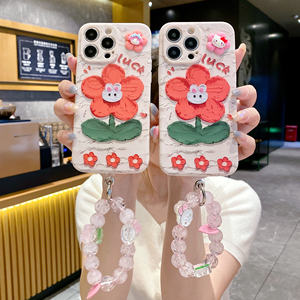 Coque de téléphone dessin animé fleur de lapin Style Ins pour <span class=keywords><strong>Huawei</strong></span> Honor400lite NOVA11 HonorX6A X7A X9A X9C P70 Fasion couverture arrière pour les filles - Product Image 2