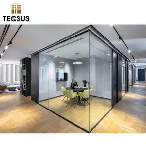 Divisor de vidro para edifícios de escritórios de alta qualidade, modelo europeu para quarto de vidro