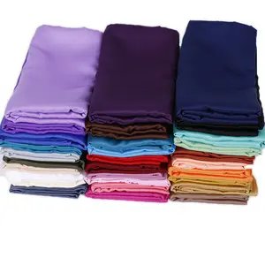 Wholesale 180*70cm Silk Satin Hijab Solid Color Scarf for Women Satin Square Hijab Shawls