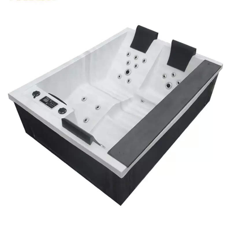 Long waterfall outdoor spa 3 adults message Square spa pool hot tub