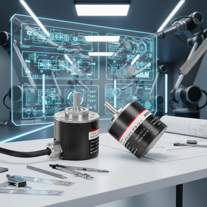 TRD-J 시리즈 50MM 솔리드 샤프트 8mm 증분형 광학 엔코더 10-5000 P/R 5-24V DC 3상 출력 TRD-J1000-RZ/RZW/RZL/RZV/S/RZC - Product Image 1