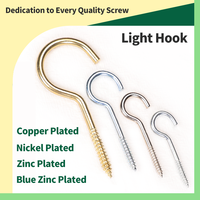 Sheep Eye Screw Copper Plated Open Nail Jewelry Self-tapping Nail Plastic Cup Hook Screw Lamp Hook Question Mark Hook