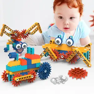 Игрушечные строительные блоки Монтессори для детей от 2 до 4 лет, Обучающие Строительные блоки 3 в 1, игрушки для мальчиков, подарок на день рождения