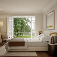 Conception d'intérieur de chambre à coucher de luxe, fabricant de meubles, panneaux muraux et dalles pour dressing sur mesure