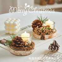 Perlengkapan Dekorasi Natal Tempat Lilin Penataan Meja Aksesoris Dekorasi Kreatif Hiasan Tengah Meja Cina